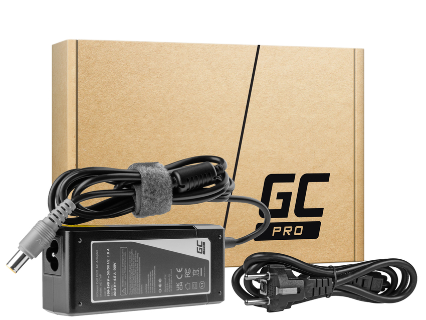 Green Cell PRO polnilec / AC Adapter 20V 4.5A 90W za Lenovo B580 B590 ThinkPad T410 T420 T430 T430s T500 T510 T520 T530 X220 (AD17AP)