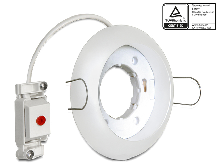Delock Lighting GX53 vgradni stropni/stenski nosilec za LED osvetlitev okrogel tip B bel
