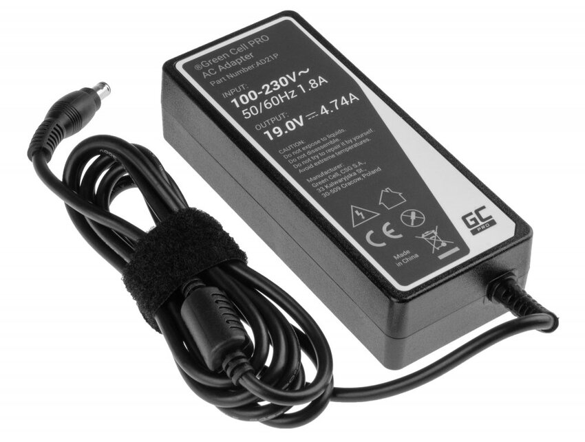 Green Cell PRO polnilec / AC Adapter 19V 4.74A 90W za Samsung R510 R522 R525 R530 R540 R580 R780 RV511 RV520 NP350E5C NP350V5C (AD21P)