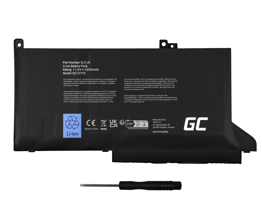 Green Cell baterija DJ1J0 za Dell Latitude 7280 7290 7380 7390 7480 7490 (DE127V2)
