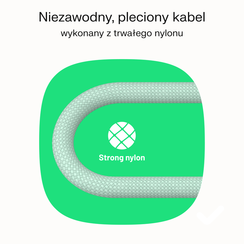 USB-C kabel 1.2m 100W Greencell PowerStream Fast Charging PD Snow bel (KABGC100PS120SW)